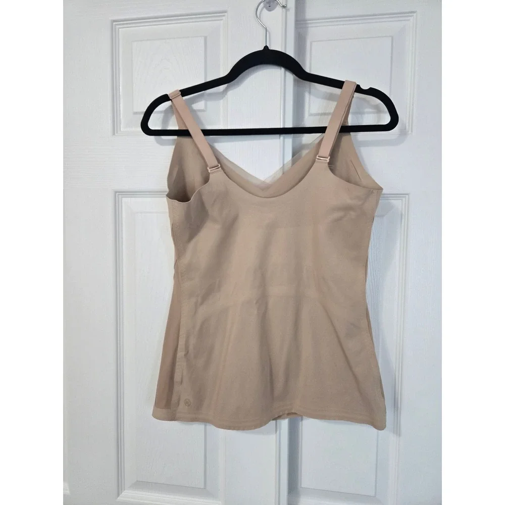 Honeylove Shaping Tank Camisole Lot 2 Beige maroon V-Neck XL Smoothing